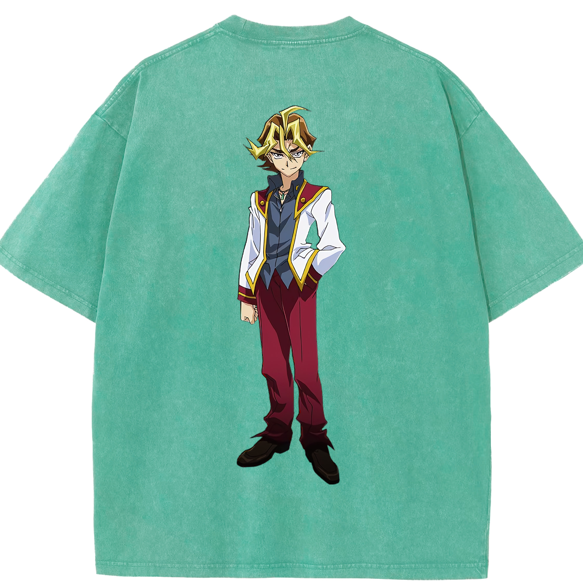 （画像用） 遊☆戯☆王 Yu-Gi-Oh! 綿100% ヴィンテージ風 半袖Tシャツ（背面プリント）